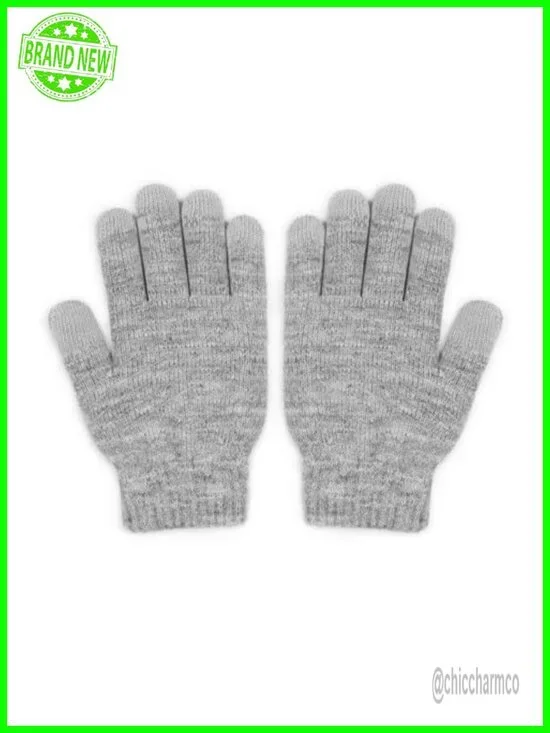 Winter Touchscreen Gloves, Warm Knit Gloves with GripTrak Pattern, S/M/L/XL