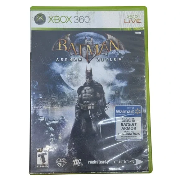 Batman Arkham Asylum Xbox 360 Video Game Eidos Rocksteady NTSC Complete CIB
