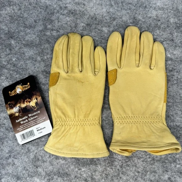 Vintage Wells Lamont Goatskin Leather Worker Driver Gloves 1178L Medium Western