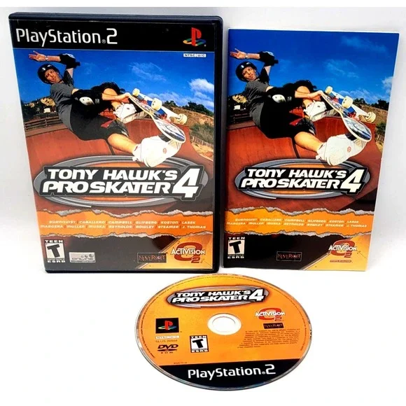 Tony Hawk's Pro Skater 4 Sony PlayStation 2 PS2‎ CIB COMPLETE IN BOX W/REG CARD