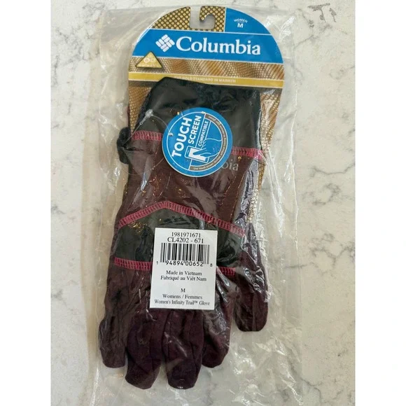 Columbia Womens Infinity Trail Glove Omni-Heat Touchscreen Marionberry CL4202 M
