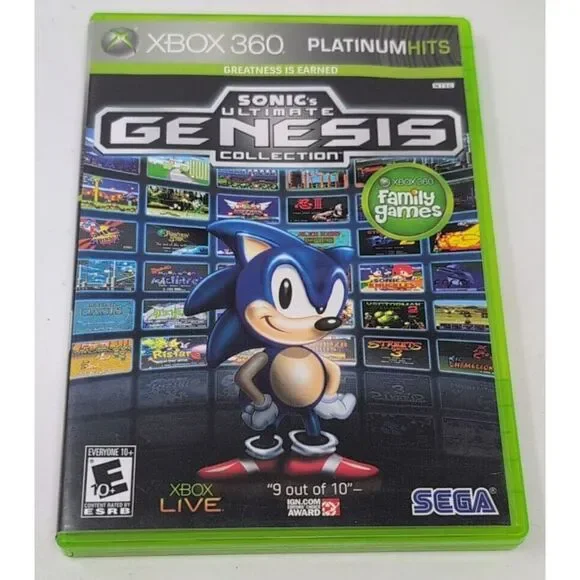 Sonic's Ultimate Genesis Collection‎ Microsoft Xbox 360 2009 Platinum Hits CIB