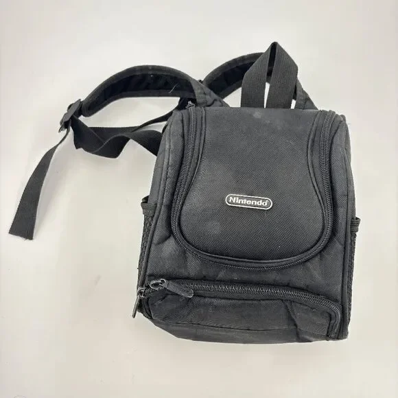 Official Nintendo‎ GBA Game Boy GBC DS Backpack BLACK Carrying Case logo max XL