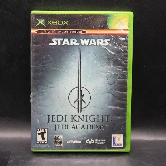 Xbox Star Wars Jedi Knight Jedi Academy Game w/ Manual & Case 2003 Untested