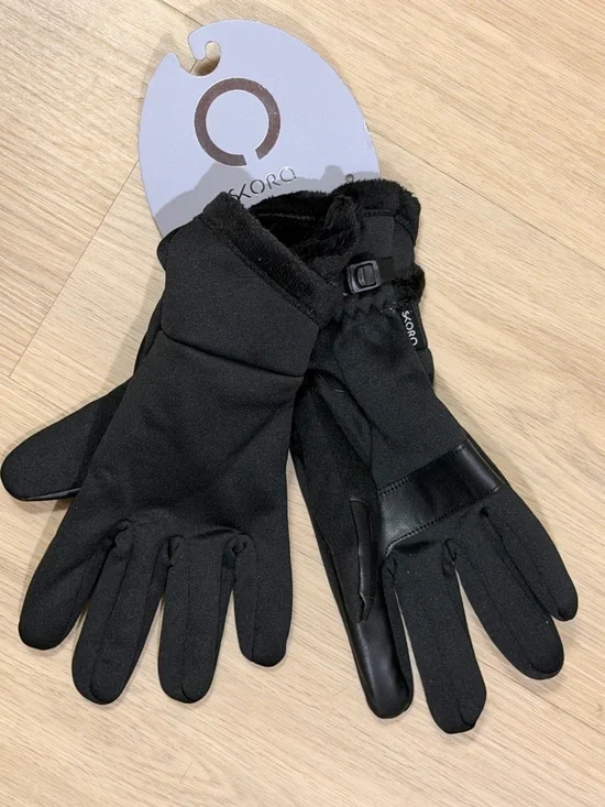 Black Women's Insulated Touchscreen Gloves
