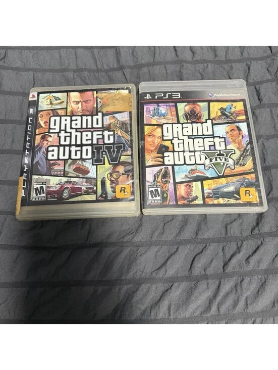 Grand Theft Auto IV 4 & Grand Theft Auto V 5  PS3 Bundle