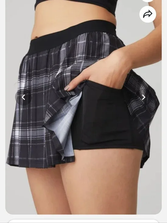 Alo Legacy Plaid Tennis Skirt XS