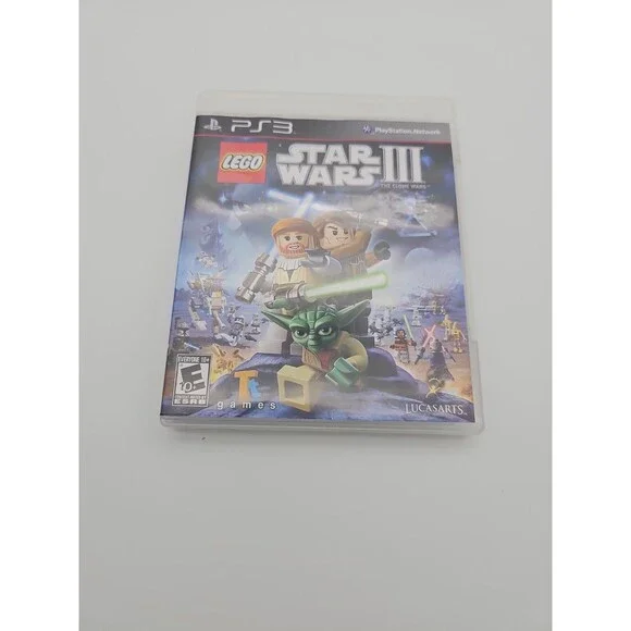 LEGO Star Wars III: The Clone Wars (Sony PlayStation 3, 2011) Complete W Manual