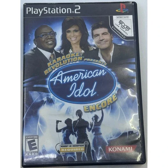 Karaoke Revolution Presents American Idol Encore Sony PlayStation 2 PS2 Game CIB