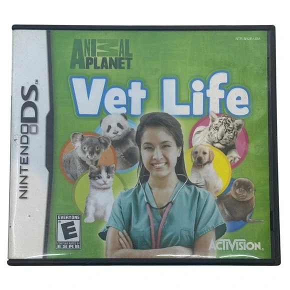 Animal Planet Vet Life Nintendo DS Game Activision NTR-BV2E-USA With Manual