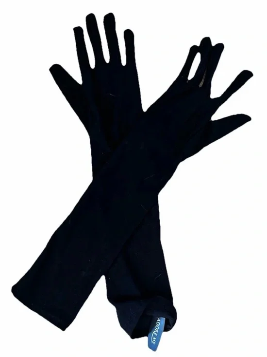 Adore Me elegant sexy and silky Black long sleeve gloves
