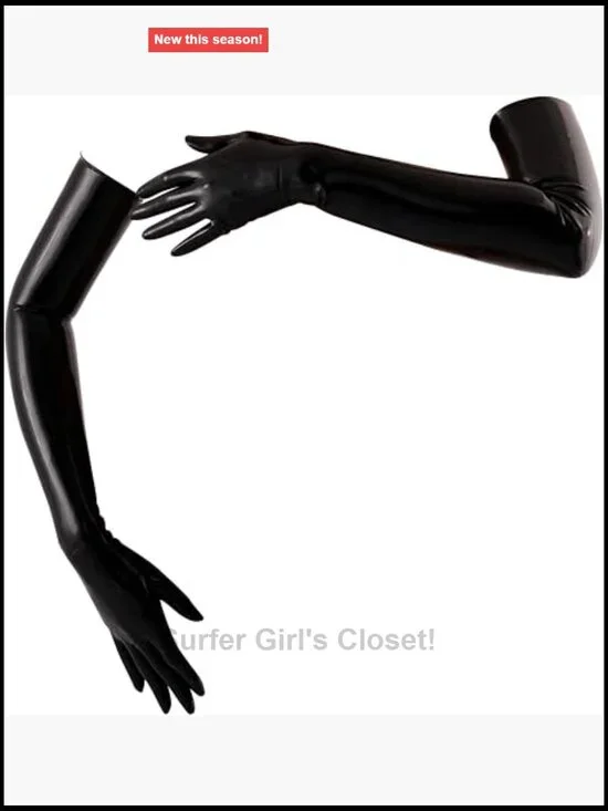 Latex Long Opera Gloves - Unisex Fetish Accessory