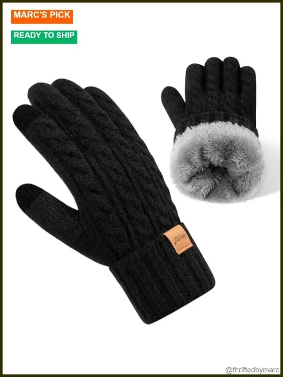 Women's Winter Gloves Thermal Fleece Lined Touchscreen