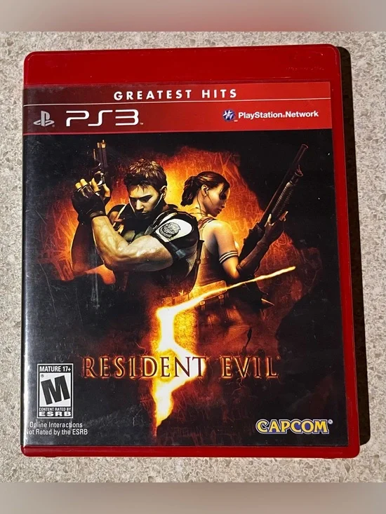 Resident Evil 5 (Sony PlayStation 3, 2009) PS3 Greatest Hits Red Case CI