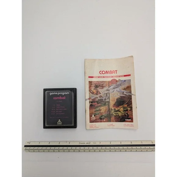 Atari 2600 Combat Game Cartridge‎ CX-2601 with Original Manual Instructions