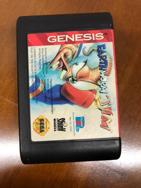 Earthworm Jim Sega Genesis 1994 Authentic Game Cartridge Tested and Works