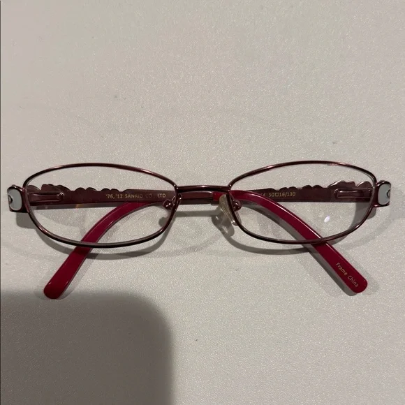 Hello Kitty Sanrio Rose Pink Metal Eyeglass Frames - 50-16-130