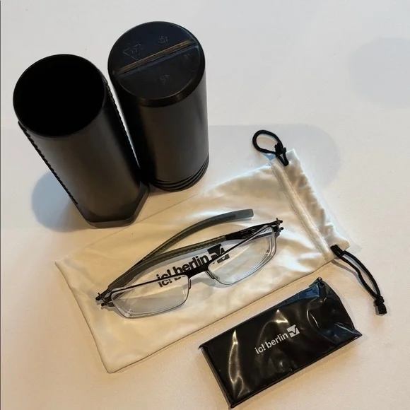ic! berlin Model Jasper Gun Metal Frames - Designer Lightweight Eyewear