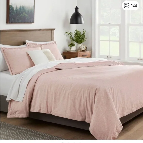 Threshold - king Cotton Linen Chambray Duvet  Terracotta NWT