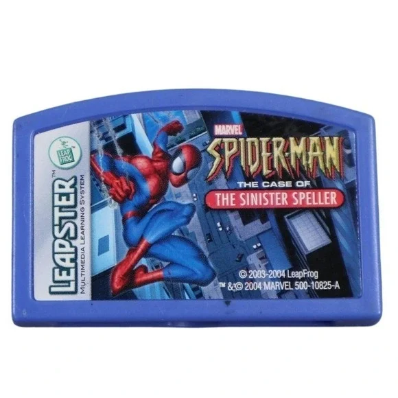 Marvel Spider-Man The Case Of The Sinister Speller Leapster Blue EA‎ 2004