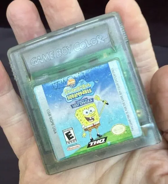 SpongeBob : Legend Lost Spatula Nintendo Game Boy Color 1998 -Untested -C25