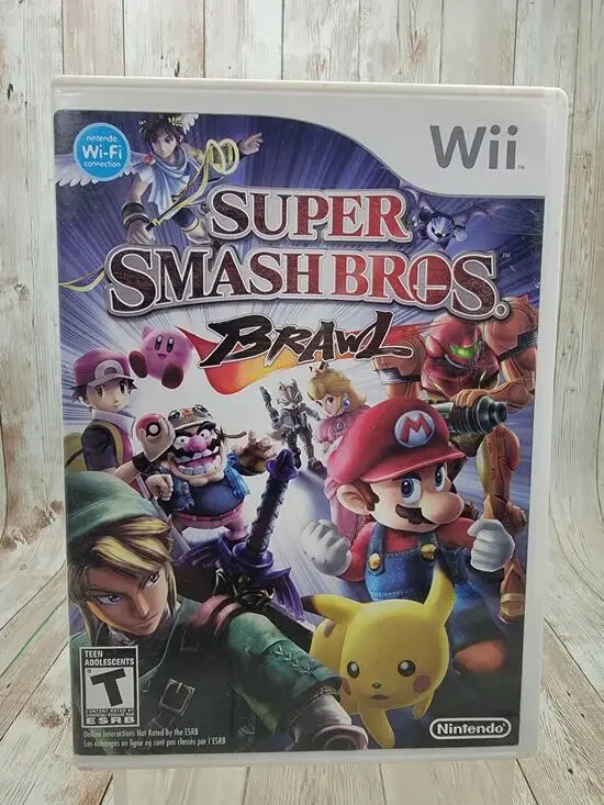 Super Smash Bros Brawl Game Nintendo Wii Mario CIB