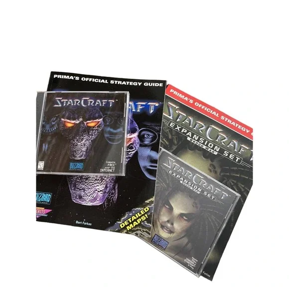 StarCraft (Windows, 1998)Bundle With Expansion Set‎ And Strategy Guides
