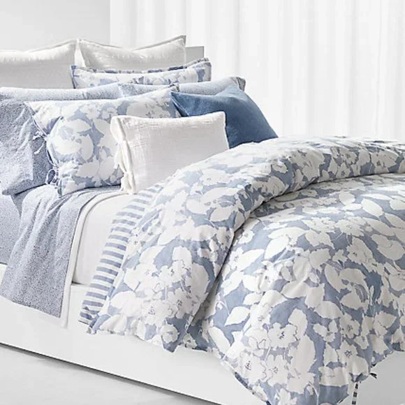 Lauren Ralph Lauren Willa King Duvet Set + 3 Willa Embroidered Euro Shams