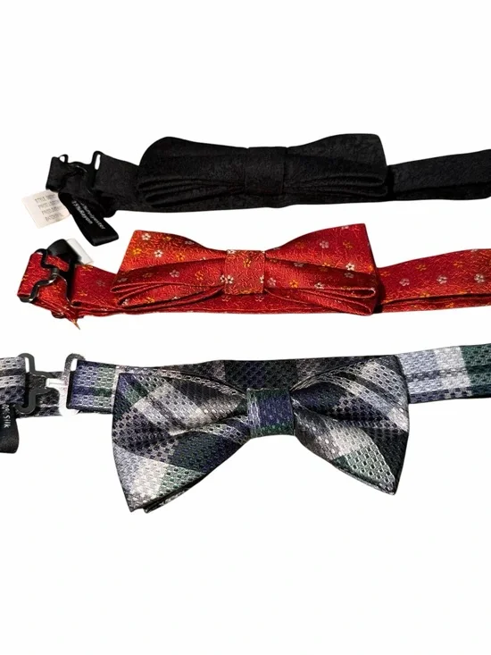 Appaman Adjustable Bow Ties - Black, Red Floral, Green Plaid