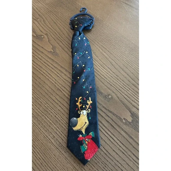 Dockers American Greetings Kids Christmas Reindeer Holiday Lights Tie