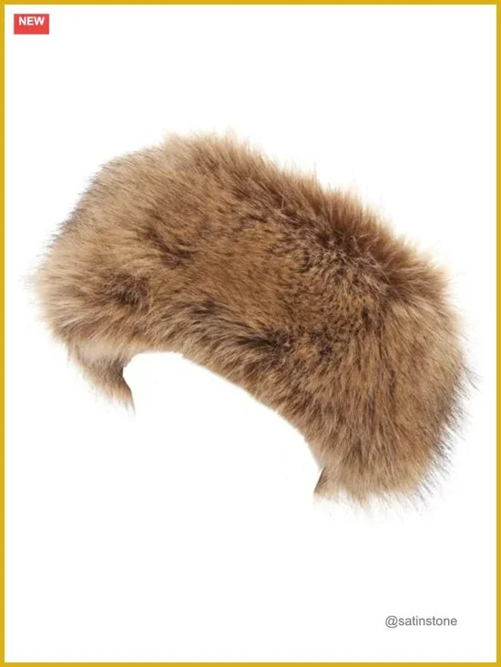 Faux Fur Headband with Stretch Winter Earmuff Women's Earwarmer