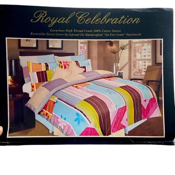 Disney Fashion World Full/Queen 6 Piece Patchwork Reversible Bedspread Duvet