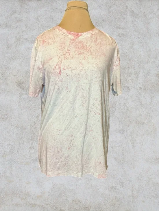 Short Sleeve Crewneck T‑Shirt in Light Pink Wash