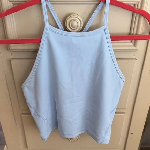 Light Blue Women's Halter Tank Top