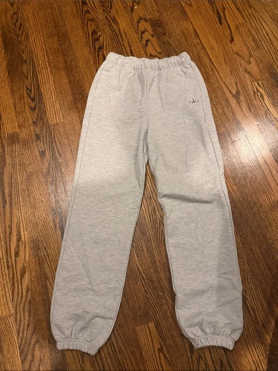 ALO Yoga Light Gray Track Joggers