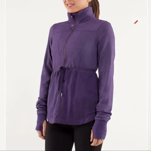 Lululemon Reversible Jacket INNER PEACE Fit & Flare Purple Yoga
