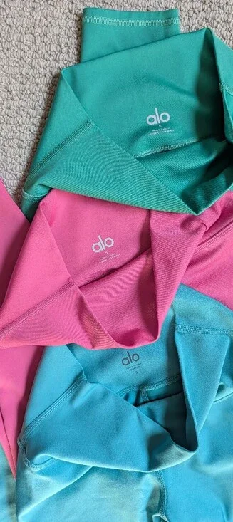 Alo High-Rise Leggings Bundle Pink & Teal