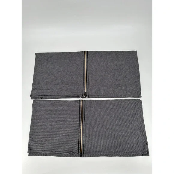 Lot‎ Of 2 Lululemon Special Edition Vinyasa Scarf Tonka Stripe Black Gold Zip