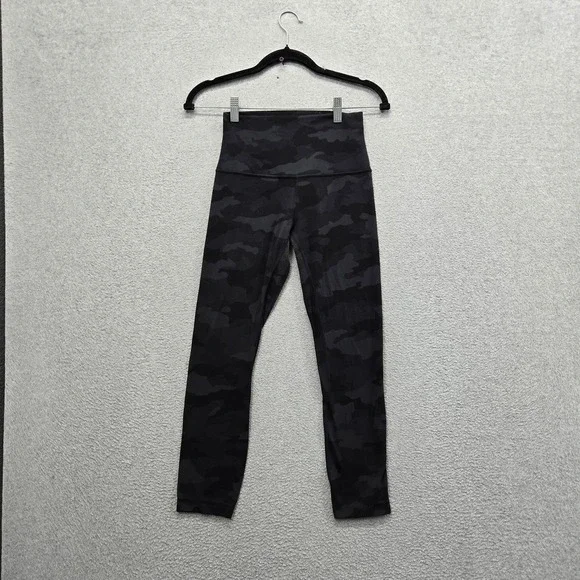 Lululemon Women Activewear Pants 4 Black Align Legging Camouflage Yoga