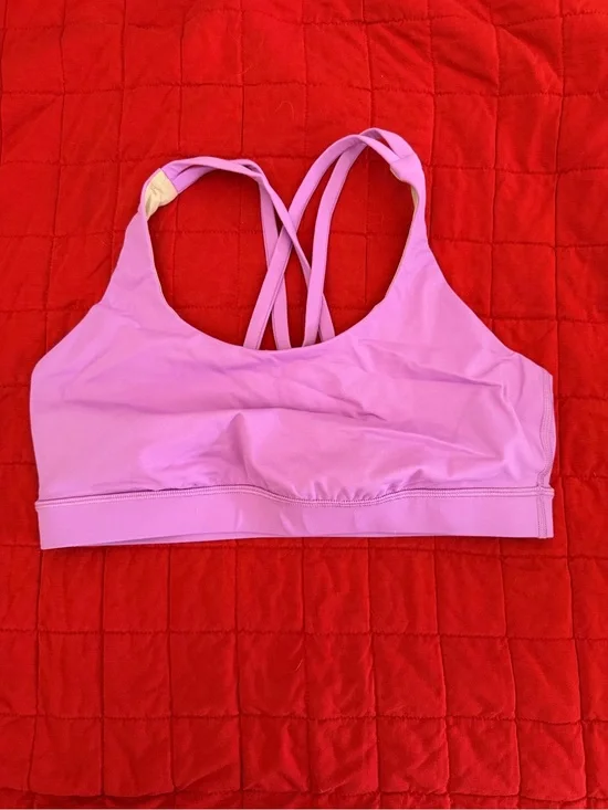 Lululemon Light Purple Crisscross Razor Back Sports Bra Size 10