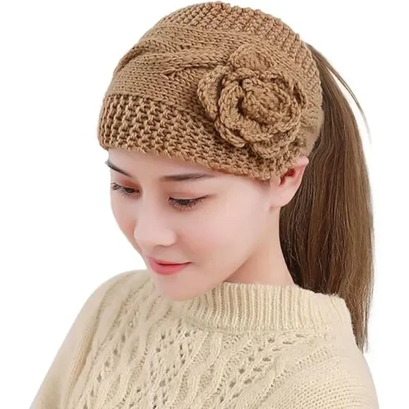 Brown crochet ear warmer/headband