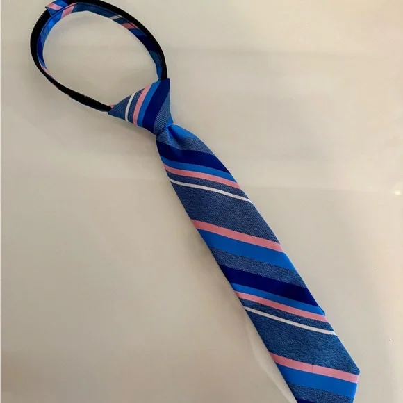 Cat & Jack Blue and Pink Striped Necktie for Boys
