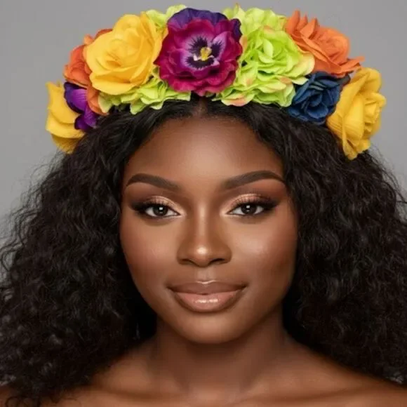 Stunning Handmade Colorful Flower Crown