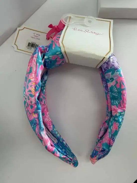 Lilly Pulitzer Wide Knotted Headband in Splendor In The Sand