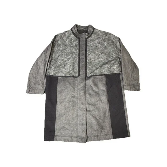Lululemon Cocoon Car Coat Jacket Sz M Shine Dot Black Diamond Jacquard Space Dye