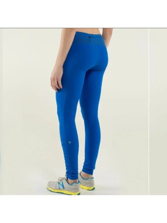 Lululemon Speed Tight *Brushed Interlock Baroque Blue / Mini Hyper Stripe Baroq