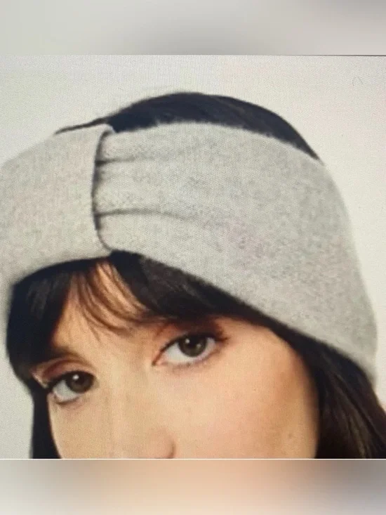 NWT Charter Club Luxury 100% Cashmere Gray Headband One Size