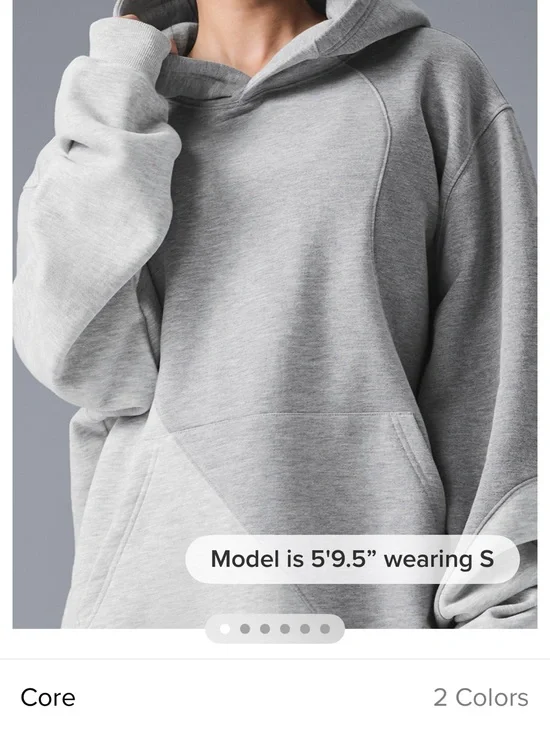 ALO Yoga Core Pullover Hoodie in Heather Gray