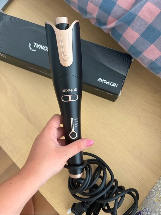 Nexpure Rose Gold & Black Automatic Hair Curler: never used!!!