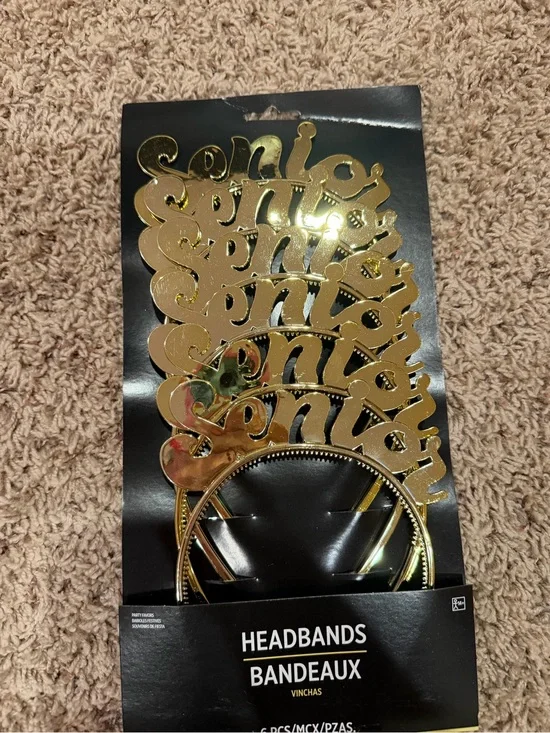 Gold 'Seniors' Headbands Set